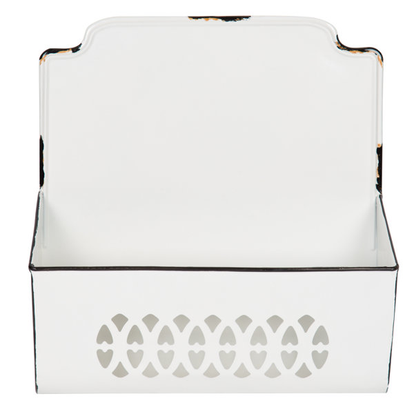 Gracie Oaks Ardrie Vintage Style Metal Wall Pocket Organizer Bins