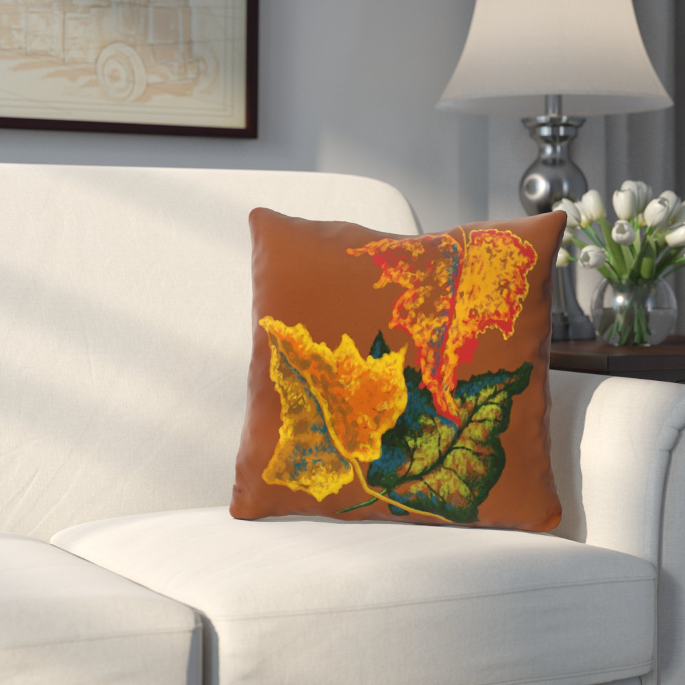 The Holiday Aisle Thursa Autumn Outdoor Fl Throw Pillow The Holiday Aisle Thursa Autumn Outdoor