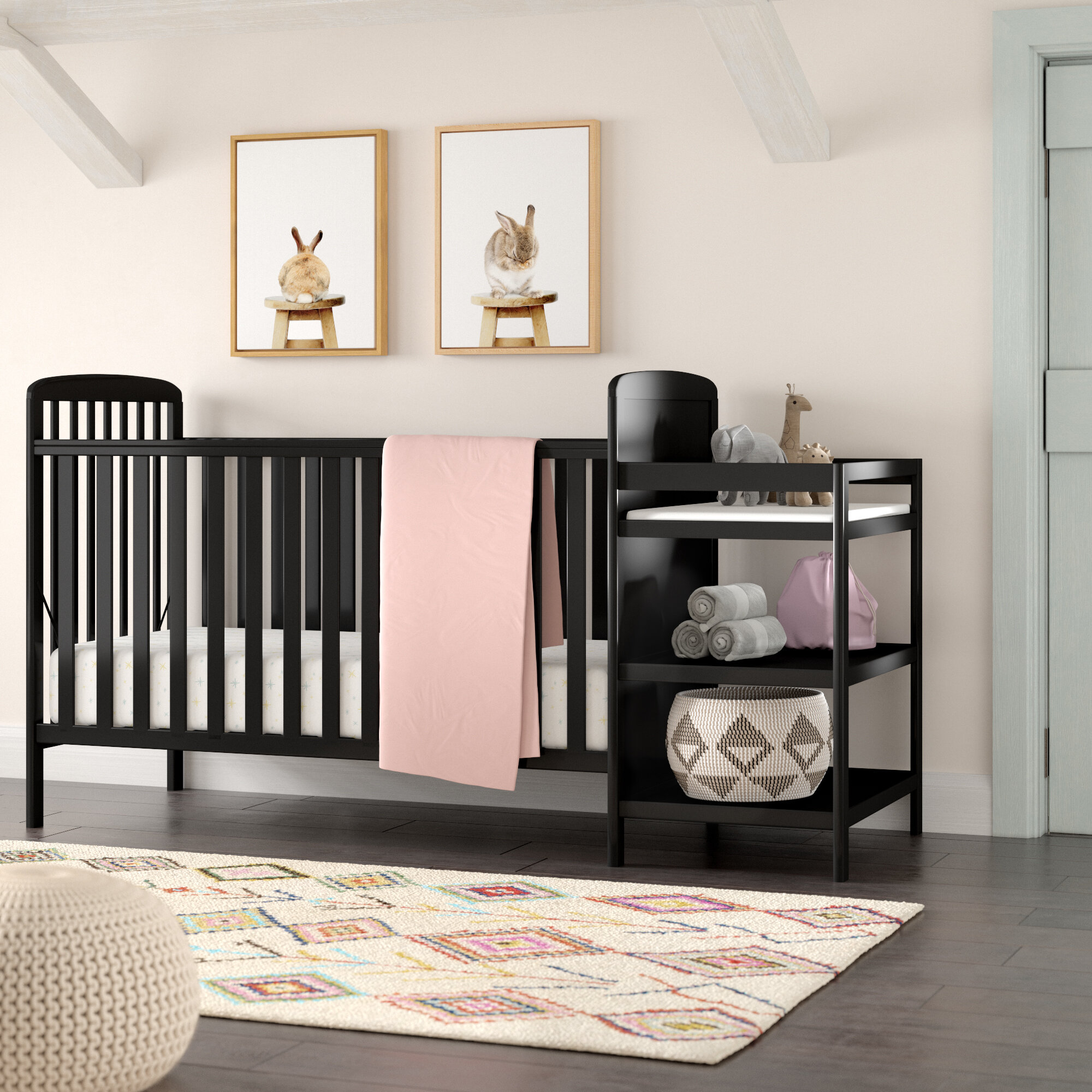 Mack Milo Peckham Full Size 4 In 1 Convertible 2 Piece Crib Set