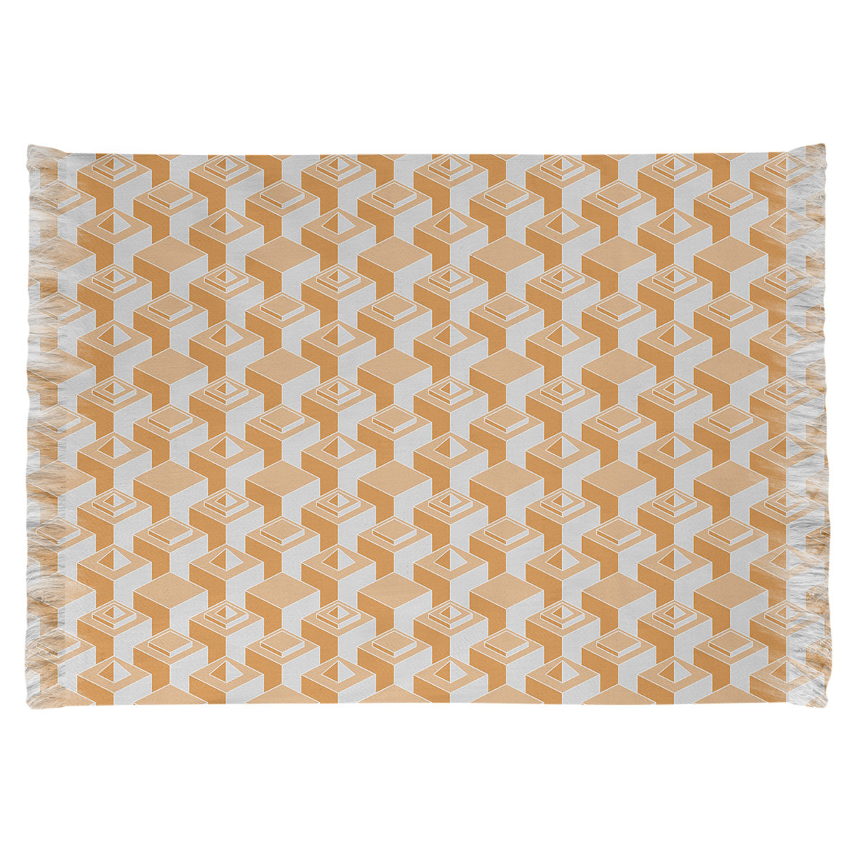 East Urban Home Skyscrapers Orange Area Rug Wayfair