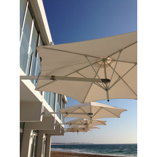 Wall Mount Patio Umbrellas You Ll Love Wayfair Paraflex 7 Wall Mount Umbrella