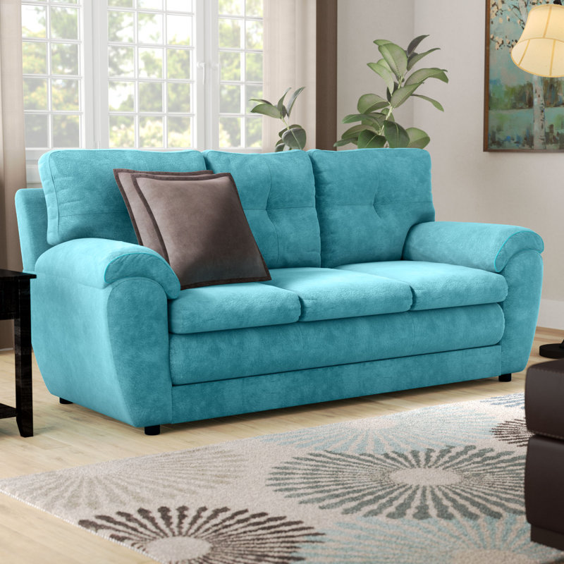 Red Barrel Studio Beneduce Microfiber 84 W Pillow Top Arm Sofa