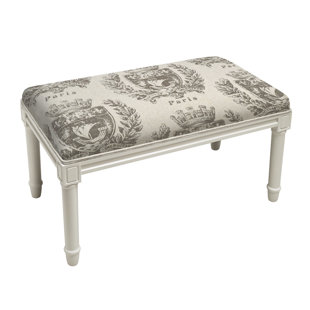 Go to store & view more images Ophelia & Co. Westlake Paris Crest Wood Bench