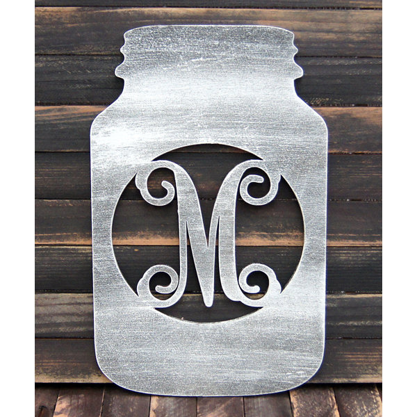 Amonogramartunlimited Mason Jar Wooden Monogram Wall Decor