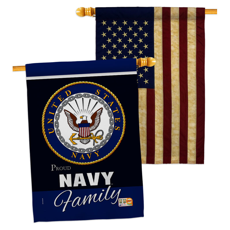 Breeze Decor 2 Piece Us Armed Forces Proudly Family Impressions Decorative 2 Sided Polyester 40 X 28 In House Flag Set Wayfair