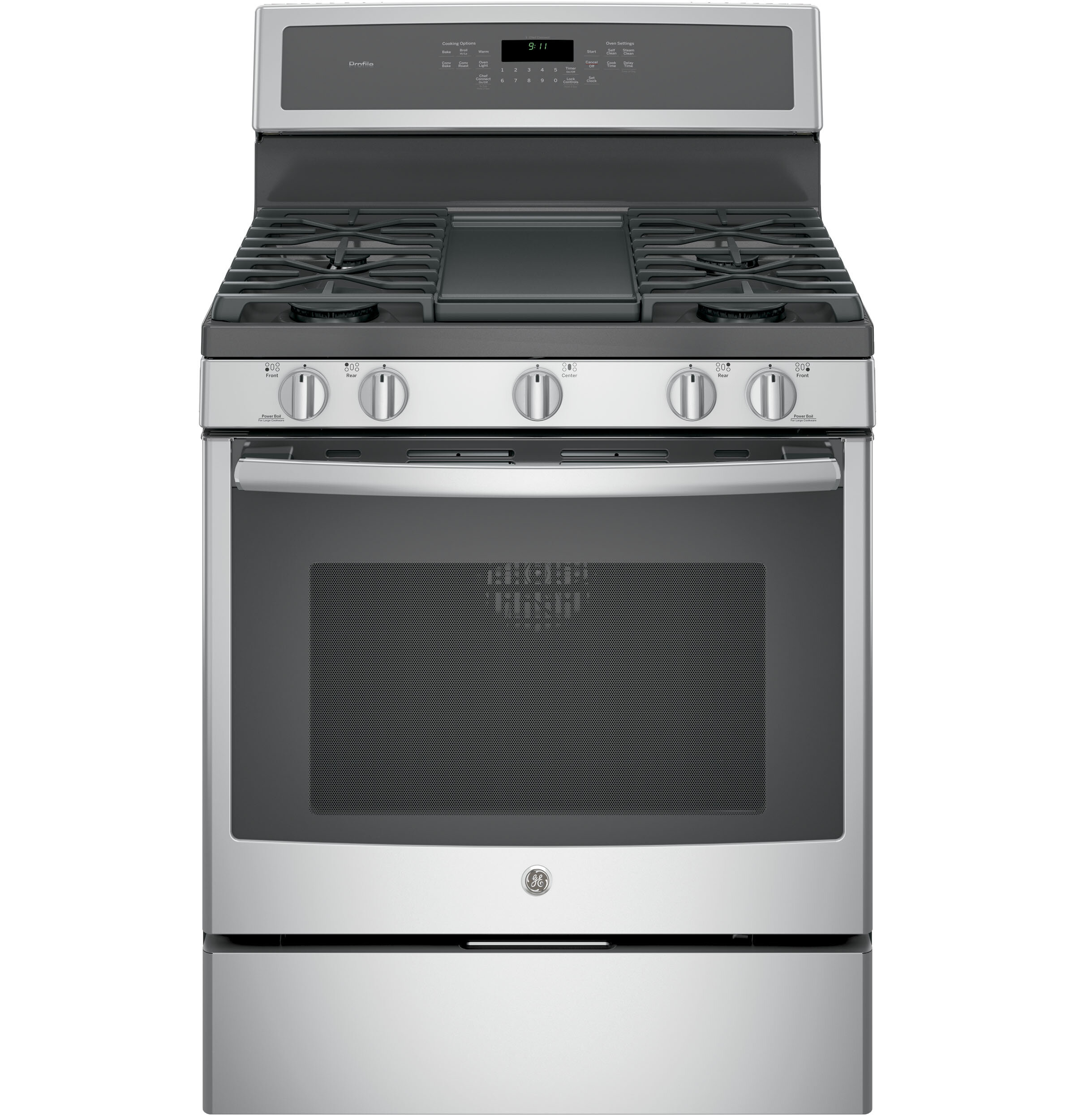 Ge Profile 30 5 6 Cu Ft Free Standing Gas Range With Griddle