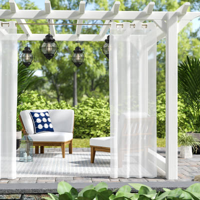 Beachcrest Home Odessa Solid Sheer Grommet Single Curtain Panel