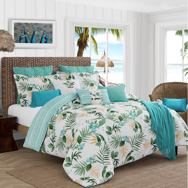 Tropical Leaf Comforter Wayfair