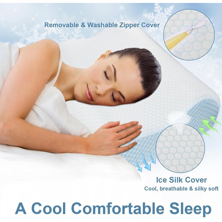 Neck Pain Support Slow Rebound Memory Foam Pillow Cervical Contour Gifts. 