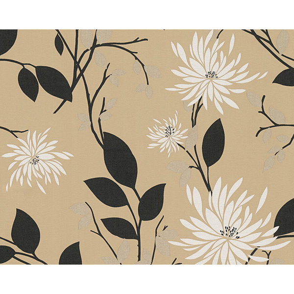 Red Barrel Studio Creger Graphical Retro Floral Trails Vintage 33