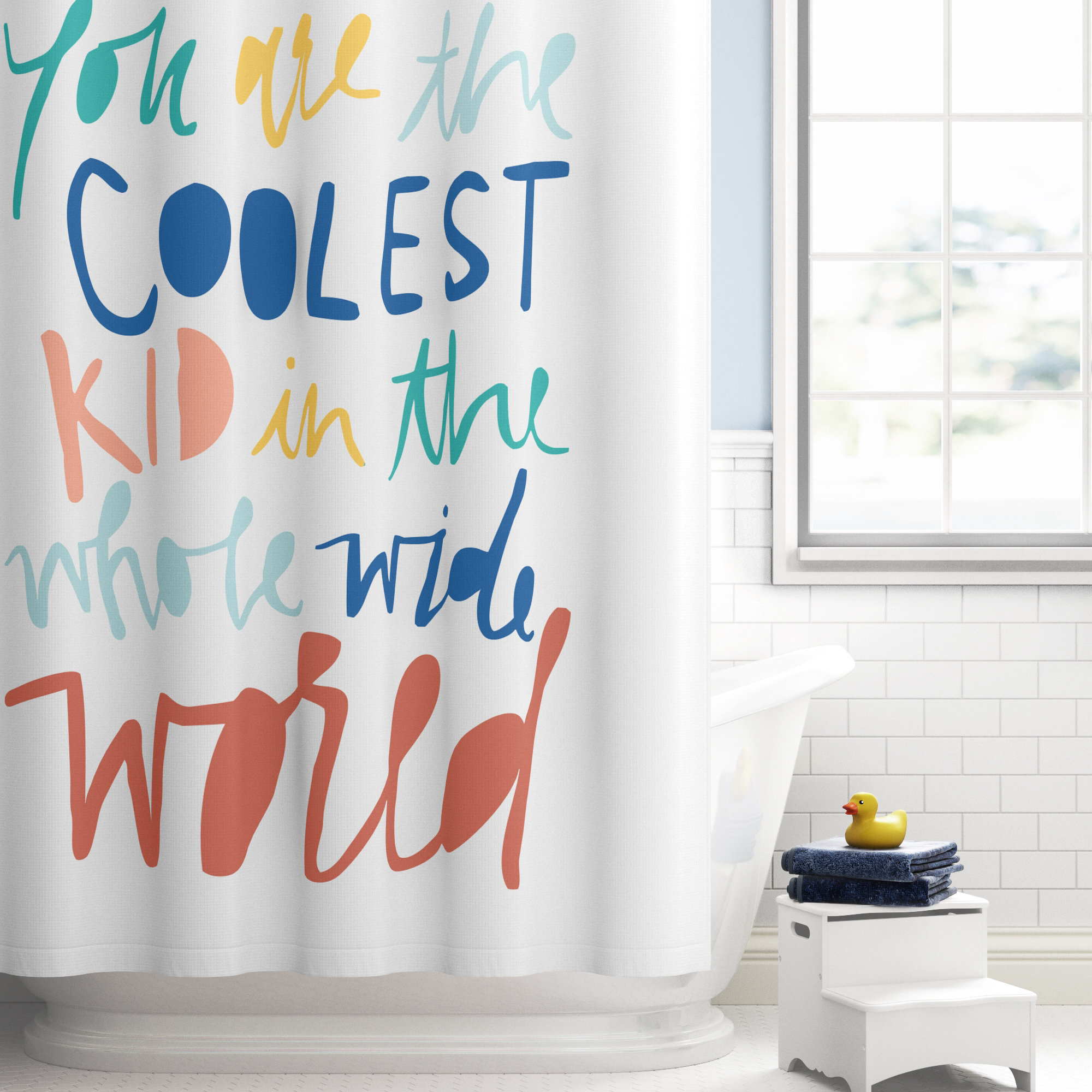 Mack & Milo™ Yother Single Shower Curtain & Reviews | Wayfair