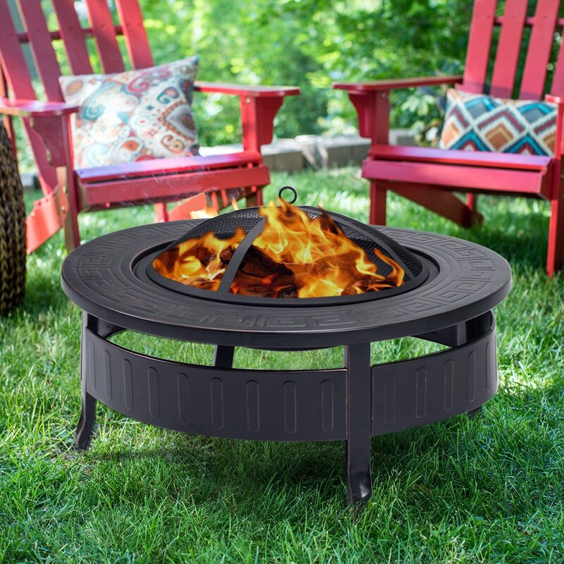 Freeport Park® Winchendon Steel Charcoal Fire Pit | Wayfair