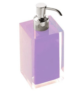 purple soap dispenser