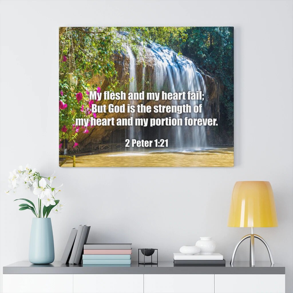 Trinx My Flesh Andmy Heart Psalm 7326 Christian Wall Art Bible Verse Print Ready To Hang Wayfair 6143