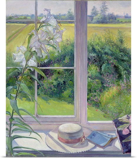 Great Big Canvas Window Seat And Lily 1991 By Timothy Easton