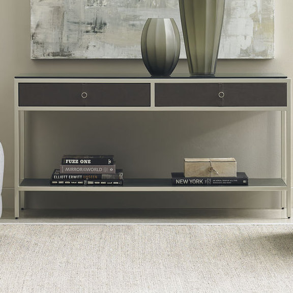 Caracole Modern Glass Top Console Table Wayfair