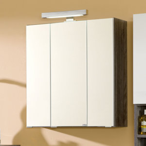 60 cm x 64 cm Spiegelschrank Capri mit Beleuchtu..