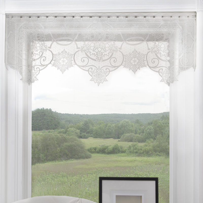 One Allium Way Erma Snowflake 4 Way 60 Window Valance Wayfair