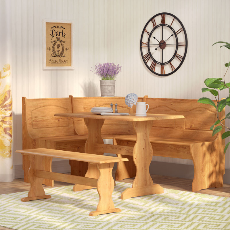 August Grove Patty 3 Piece Nook Dining Set Reviews Wayfair Patty 3 Piece Nook Dining Set