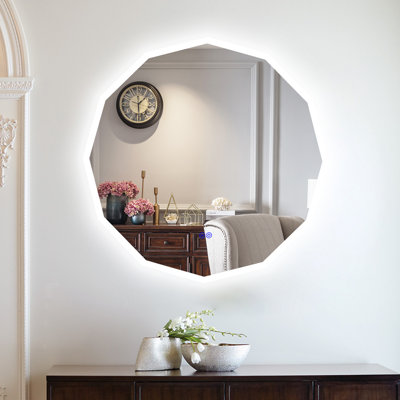 Riaz Back Lit Touchscreen Lighted Bathroom/Vanity Mirror