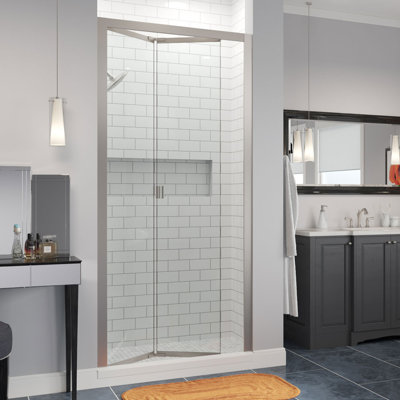Basco Infinity Bifold 31" x 67" Folding Semi-Frameless Shower Door