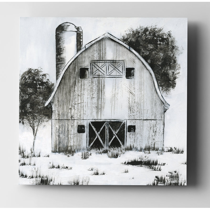 Gracie Oaks Black And White Barn I Oil Painting Print Reviews