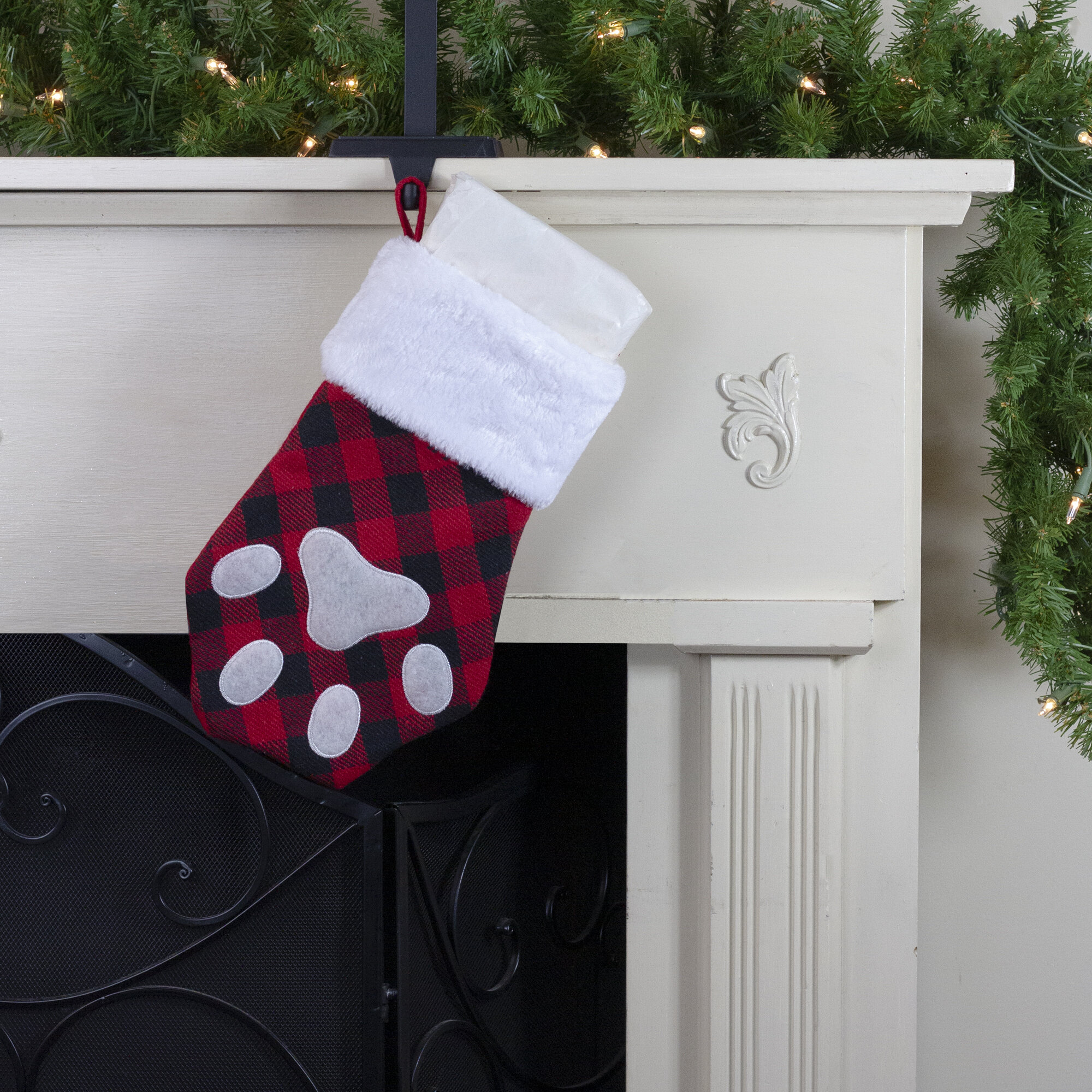 Details about   Pet Christmas Stockings Buffalo Plaid Bone Shape for Dogs Christmas Decorations 