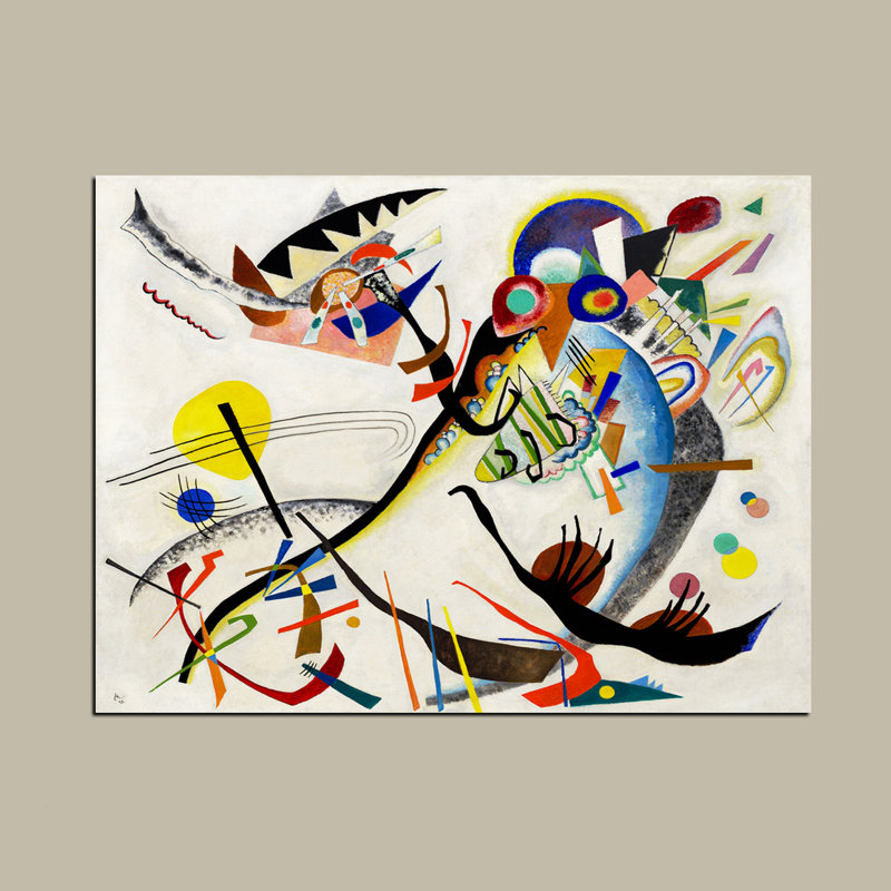 blue segment by wassily kandinsky wrapped canvas graphic art print