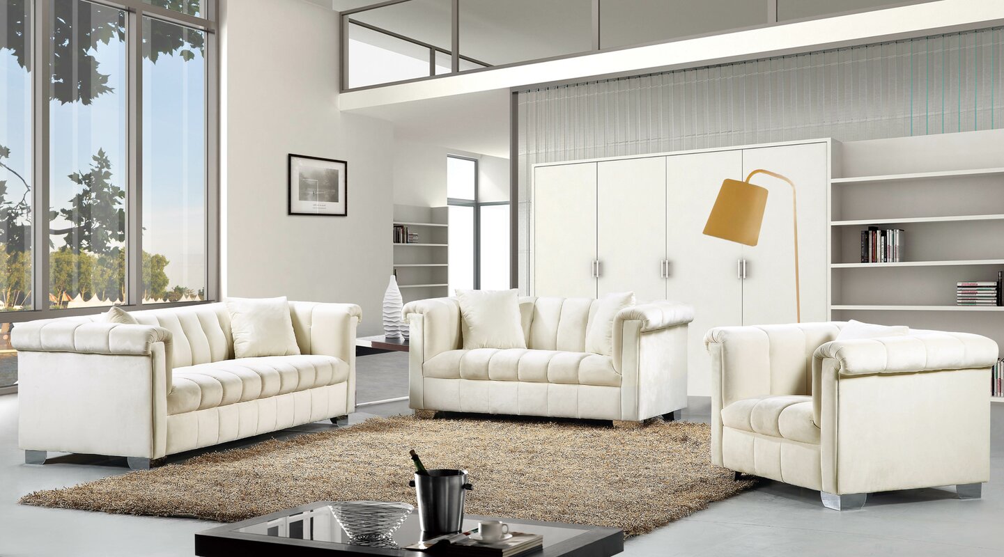 Henriette 3 Piece Living Room Set