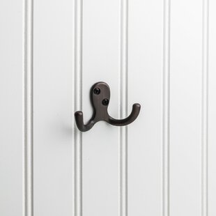 Anjuer Wall Mounted 17.3 inch Coat Hanger Rack 6 Hooks Aluminum Alloy Silver for Kithchen Bathroom