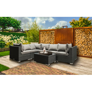 Cavaliere 7 Piece Sectional Seating Group with Cushion