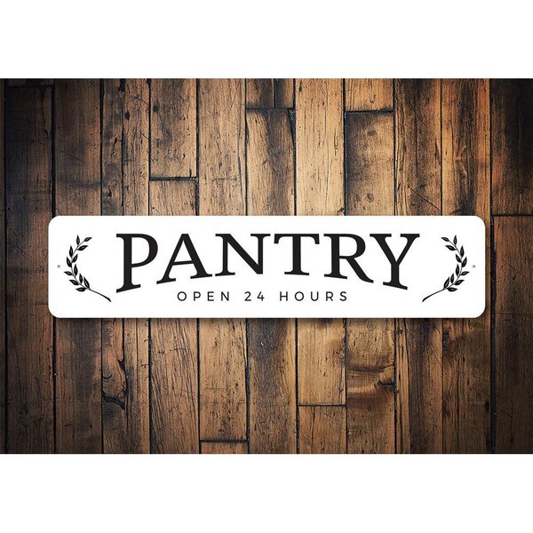 Home Decor Pantry Open 24 7 Home Kitchen Farmhouse Sign Rustic Dining Room Wall Decor Print Home Garden