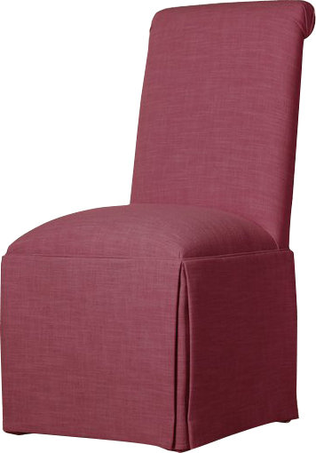 Weare Solid Back Skirted Upholstered Dining Chair
