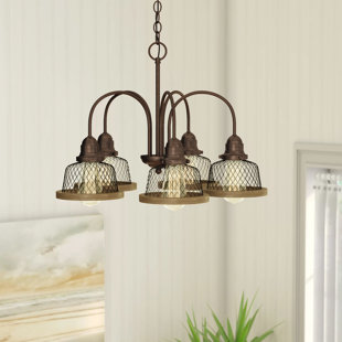 Go to store & view more images Murillo 5-Light Shaded Chandelier by Beachcrest Home
