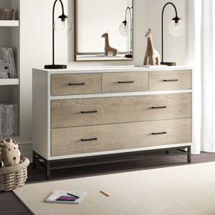 White Dresser Gold Hardware Wayfair Frieda 5 Drawers Dresser