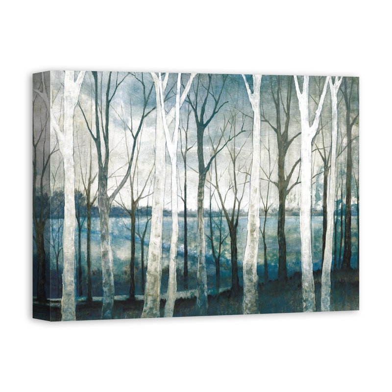 Winston Porter Birch Tree Marsh Acrylic Painting Print On Canvas
