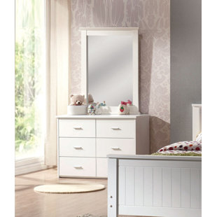 Evangelista 6 Drawer Double Dresser with Mirror by Harriet Bee