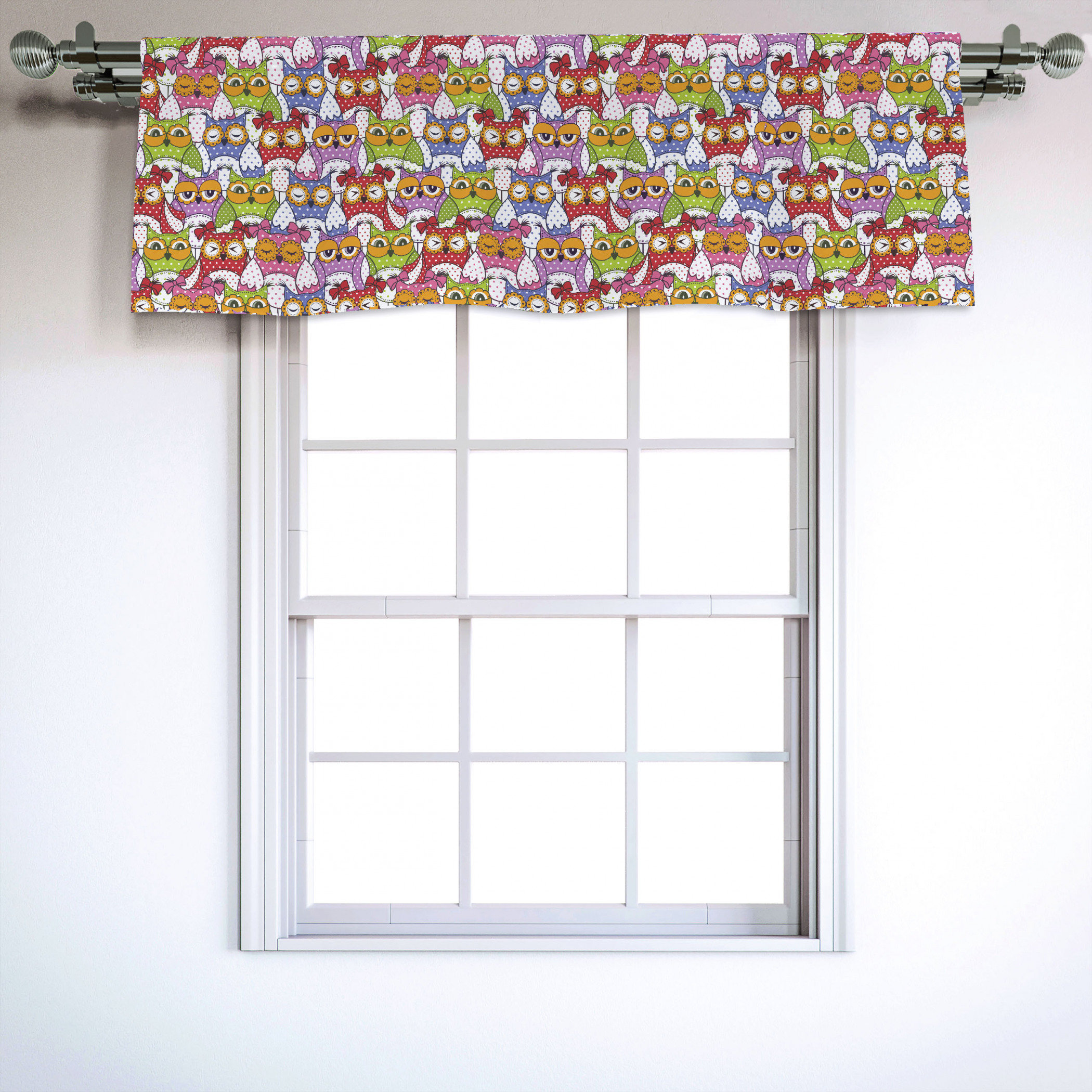 East Urban Home Owl 54 Window Valance Wayfair