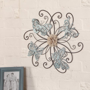 Metal Wall Flower metal wall art - wall décor | wayfair Metal Wall Flower metal wall art - wall décor | wayfair