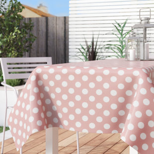 White Dot on Green Signature Tablecloth Assorted Sizes