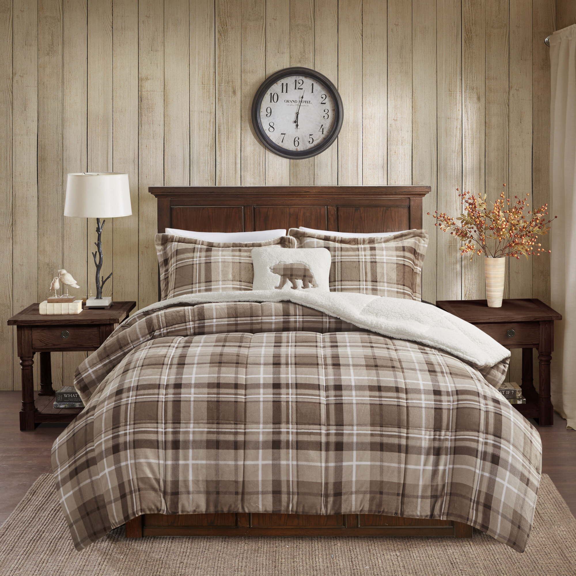 Woolrich Alton Plush to Sherpa Down Alternative Comforter Set & Reviews ...