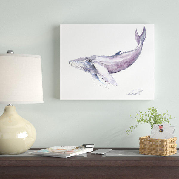 East Urban Home Humpback Whale 2 Painting Print On Gallery