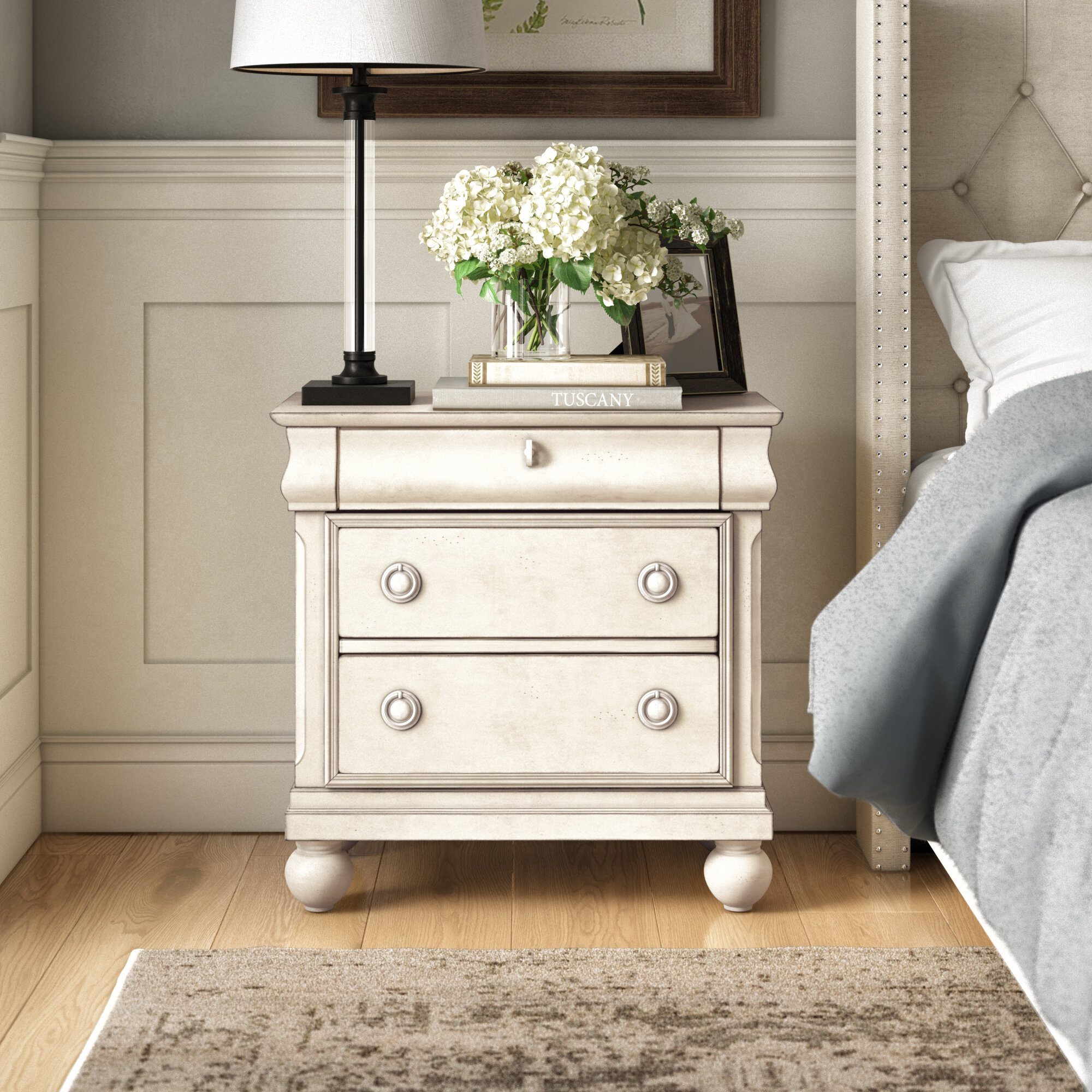 Downley 3 Drawer Nightstand Reviews Birch Lane