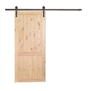 August Grove Rockmart Wood 1 Panel Interior Barn Door Wayfair