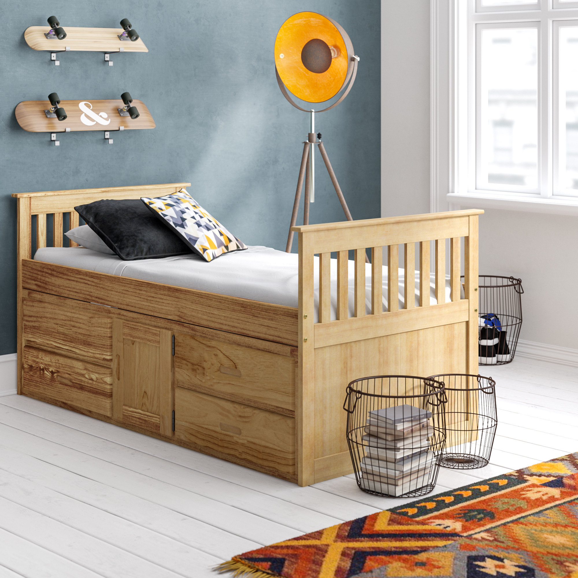 Just Kids Captain Single Bed Frame With Drawers Reviews Just Kids Captain Single Bed Frame With
