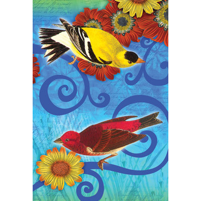 Finches Garden flag Toland Home Garden