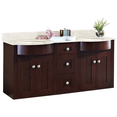 Kester 60 Wood Double Bathroom Vanity Set Darby Home Co Faucet