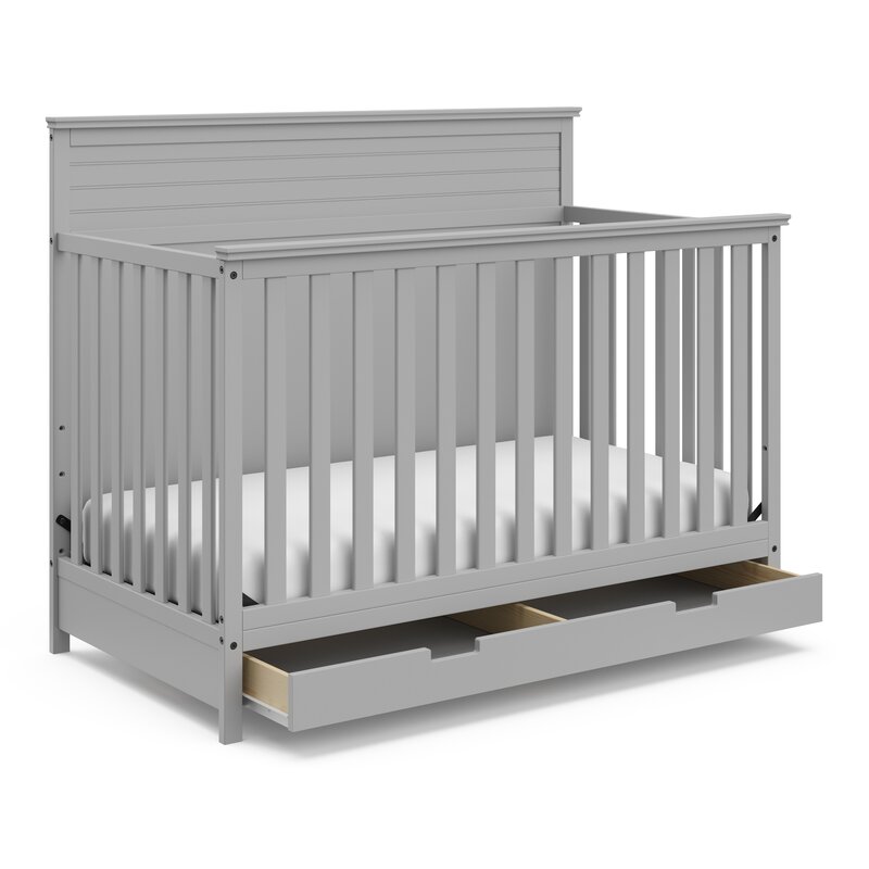 storkcraft gray crib