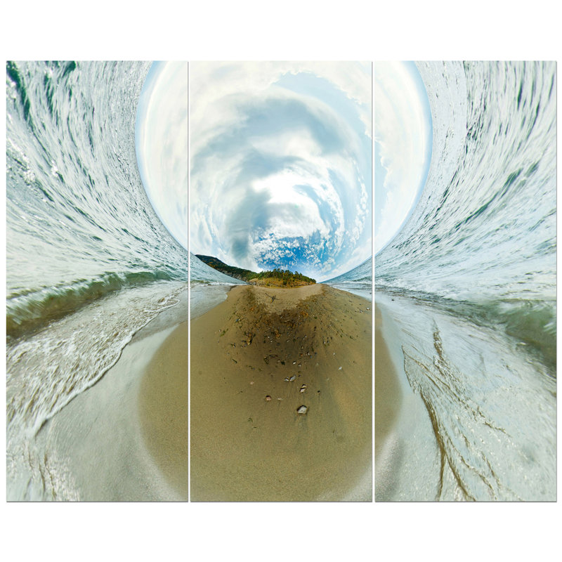 East Urban Home Lake Baikal Beach Rock Panorama Graphic Art Print Multi Piece Image On Wrapped Canvas Wayfair