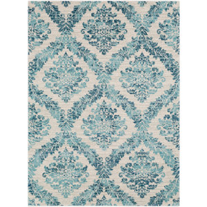 Andover Vintage Dark Blue/Teal Area Rug